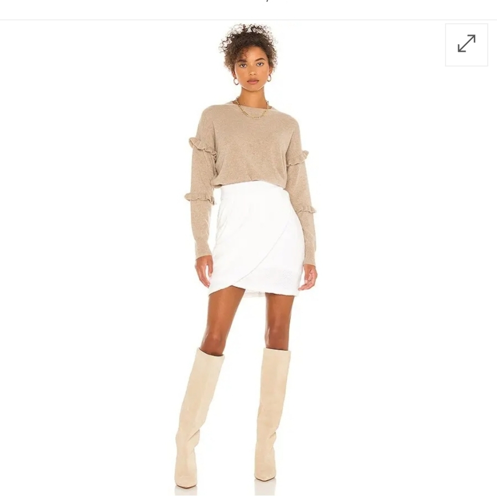 Amanda Uprichard Voila Skirt in Winter White Or Ivory Size Medium